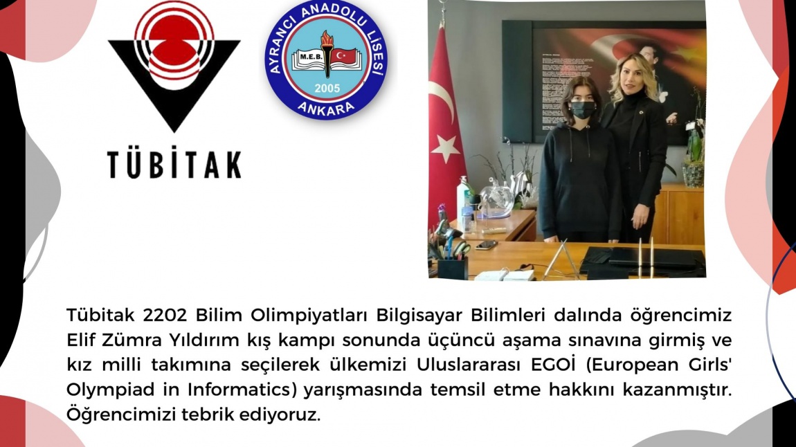 Tübitak 2202 Bilim Olimpiyatları Bilgisayar Bilimleri başarımız